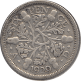 1929 SIXPENCE ( FINE ) 2 - Sixpence - Cambridgeshire Coins