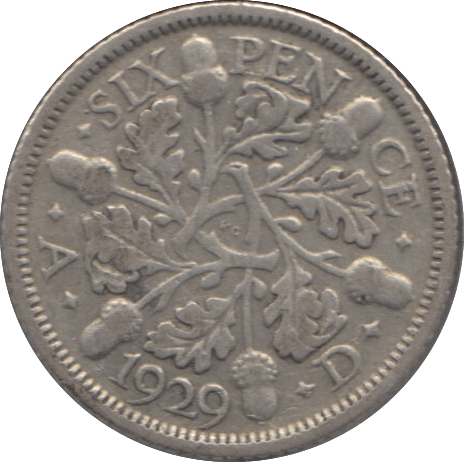 1929 SIXPENCE ( FINE ) 3 - Sixpence - Cambridgeshire Coins
