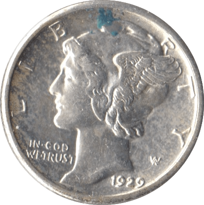 1929 USA SILVER DIME SAN FRANCISCO MINT - SILVER WORLD COINS - Cambridgeshire Coins