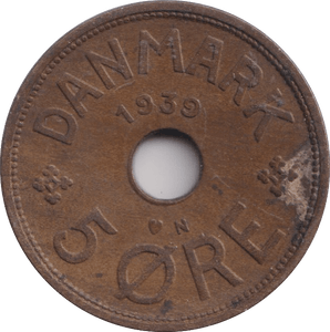 1930 5 ORE DENMARK - WORLD COINS - Cambridgeshire Coins