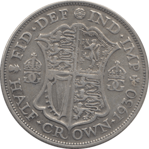 1930 HALFCROWN 2 ( VF ) - Halfcrown - Cambridgeshire Coins