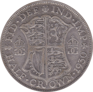 1930 HALFCROWN ( F ) - Halfcrown - Cambridgeshire Coins