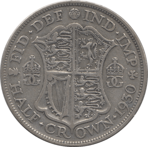 1930 HALFCROWN ( FINE ) 8 - Halfcrown - Cambridgeshire Coins