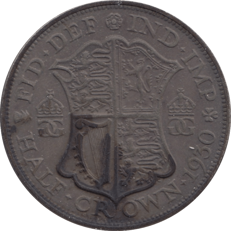 1930 HALFCROWN ( GVF ) TONED 7 - Halfcrown - Cambridgeshire Coins