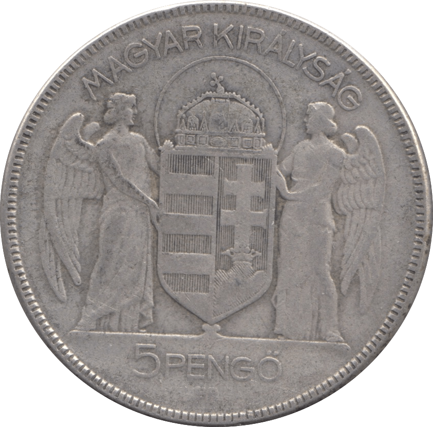 1930 HUNGARY SILVER 5 PENGO - SILVER WORLD COINS - Cambridgeshire Coins