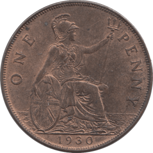 1930 PENNY ( UNC ) 2 - Penny - Cambridgeshire Coins