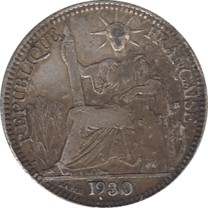 1930 SILVER 10 CENT INDO-CHINA FRANCE - WORLD SILVER COINS - Cambridgeshire Coins