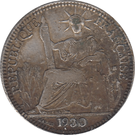 1930 SILVER 10 CENT INDO-CHINA FRANCE - WORLD SILVER COINS - Cambridgeshire Coins