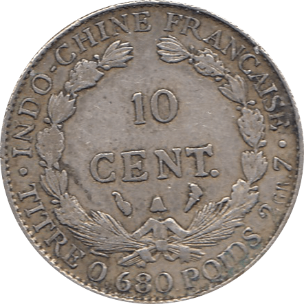 1930 SILVER 10 CENT INDO-CHINA FRANCE - WORLD SILVER COINS - Cambridgeshire Coins