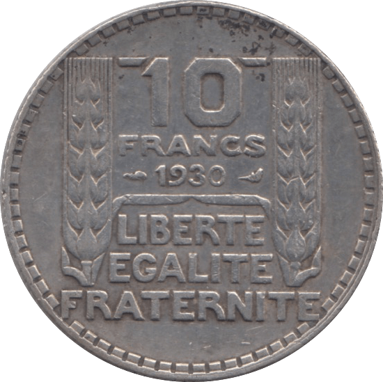 1930 SILVER 10 FRANCS FRANCE - SILVER WORLD COINS - Cambridgeshire Coins