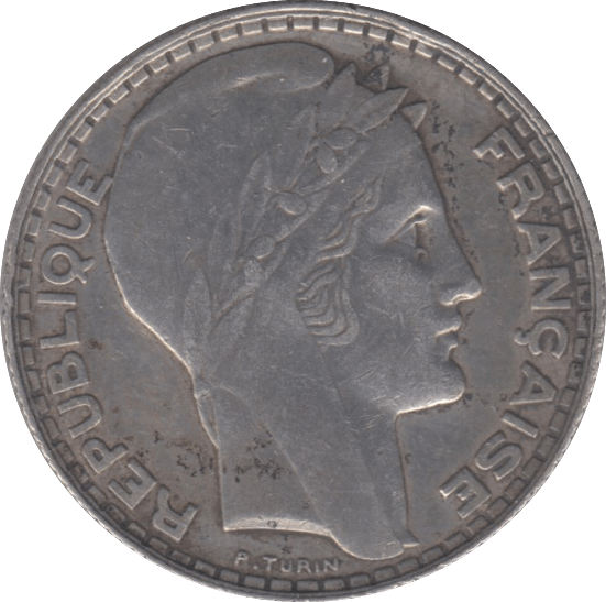 1930 SILVER 10 FRANCS FRANCE - SILVER WORLD COINS - Cambridgeshire Coins