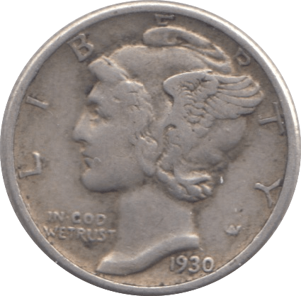 1930 SILVER DIME USA - SILVER WORLD COINS - Cambridgeshire Coins