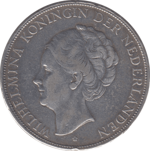 1930 SILVER TWO AND A HALF GUILDER NETHERLANDS - WORLD SILVER COINS - Cambridgeshire Coins