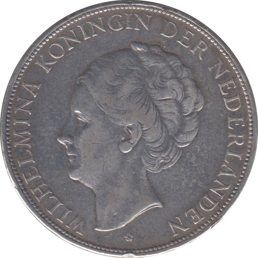 1930 SILVER TWO AND A HALF GUILDER NETHERLANDS - WORLD SILVER COINS - Cambridgeshire Coins