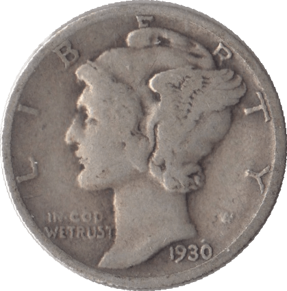 1930 USA SILVER DIME SAN FRANCISCO MINT - SILVER WORLD COINS - Cambridgeshire Coins