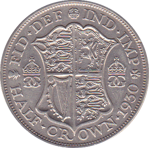 1930 HALFCROWN ( GVF )