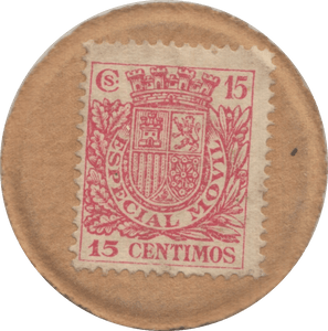 1931-1939 15 CENTIMOS EMERGENCY MONEY SPAIN - WORLD COINS - Cambridgeshire Coins