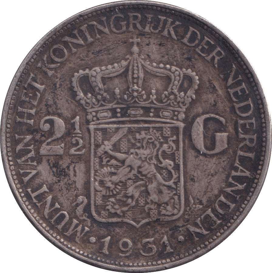 1931 2 1/2 GOLDEN NEDERLANDS - WORLD COINS - Cambridgeshire Coins