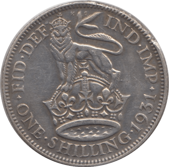 1931 ENGLISH ONE SHILLING ( VF ) 3 - Shilling - Cambridgeshire Coins