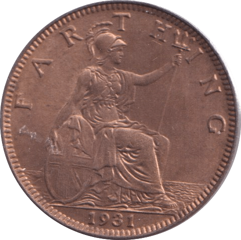 1931 FARTHING ( BU ) - Farthing - Cambridgeshire Coins