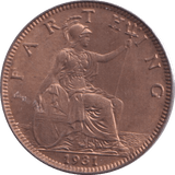 1931 FARTHING ( BU ) - Farthing - Cambridgeshire Coins