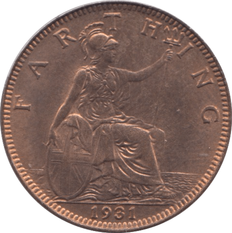 1931 FARTHING ( UNC ) 2 - Farthing - Cambridgeshire Coins