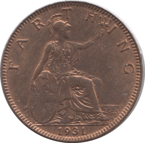 1931 FARTHING ( UNC ) 3 - Farthing - Cambridgeshire Coins
