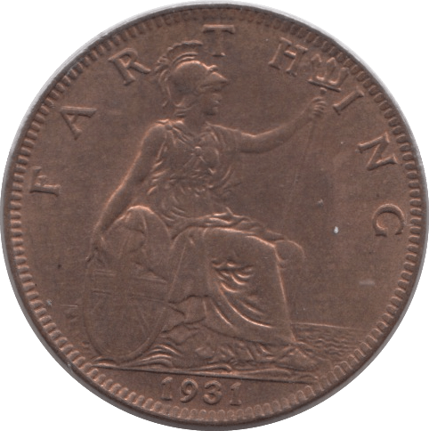 1931 FARTHING ( UNC ) 3 - Farthing - Cambridgeshire Coins