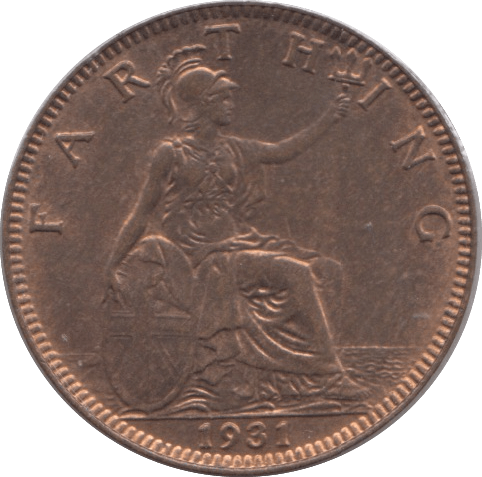 1931 FARTHING ( UNC ) - Farthing - Cambridgeshire Coins