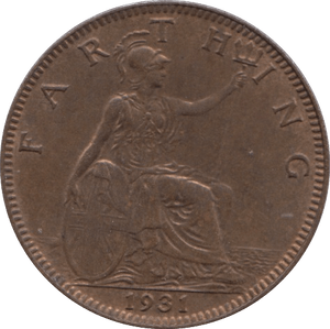 1931 FARTHING ( UNC ) - Farthing - Cambridgeshire Coins