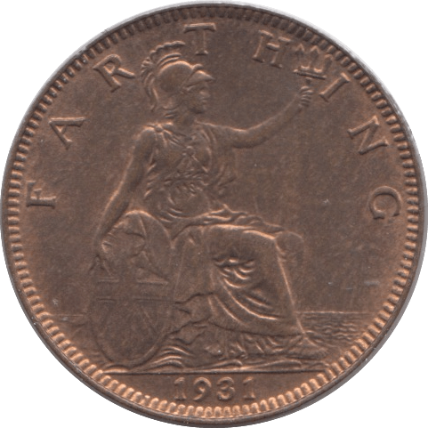 1931 FARTHING ( UNC ) - Farthing - Cambridgeshire Coins