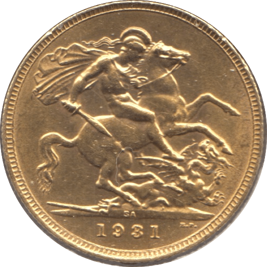 1931 GOLD SOVEREIGN ( AUNC ) SOUTH AFRICA MINT - Sovereign - Cambridgeshire Coins