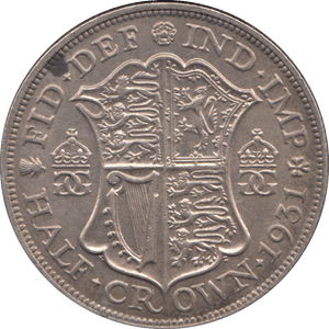1931 HALF CROWN ( AUNC ) 3 - Halfcrown - Cambridgeshire Coins