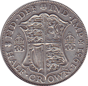 1931 HALFCROWN ( VF ) - Halfcrown - Cambridgeshire Coins