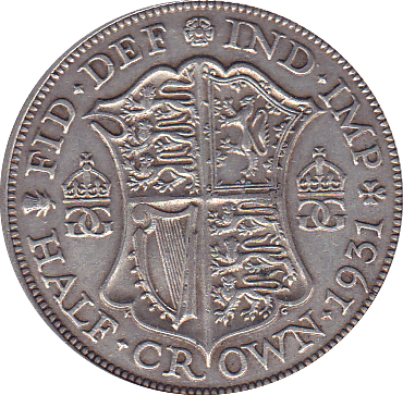 1931 HALFCROWN ( VF ) - Halfcrown - Cambridgeshire Coins