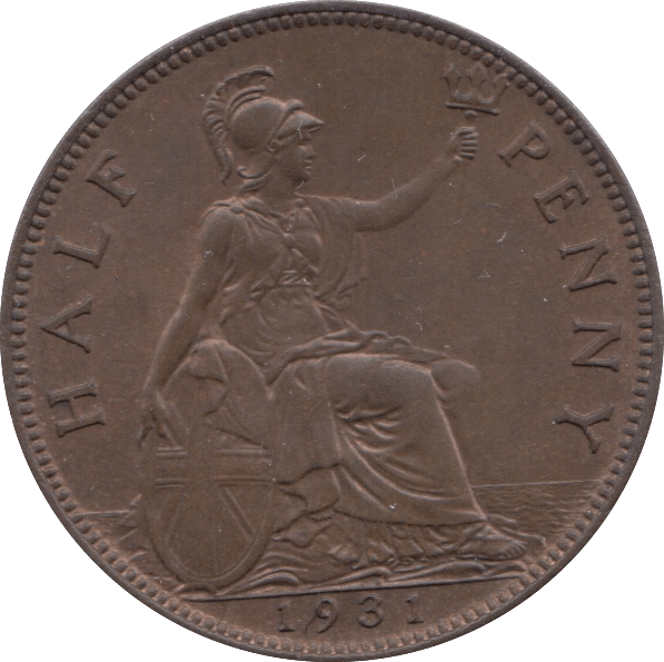 1931 HALFPENNY ( AUNC ) - Halfpenny - Cambridgeshire Coins