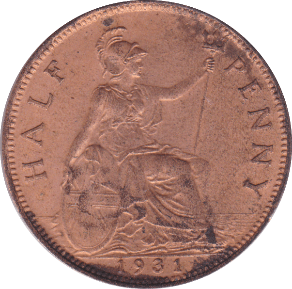 1931 HALFPENNY ( UNC ) B - Halfpenny - Cambridgeshire Coins