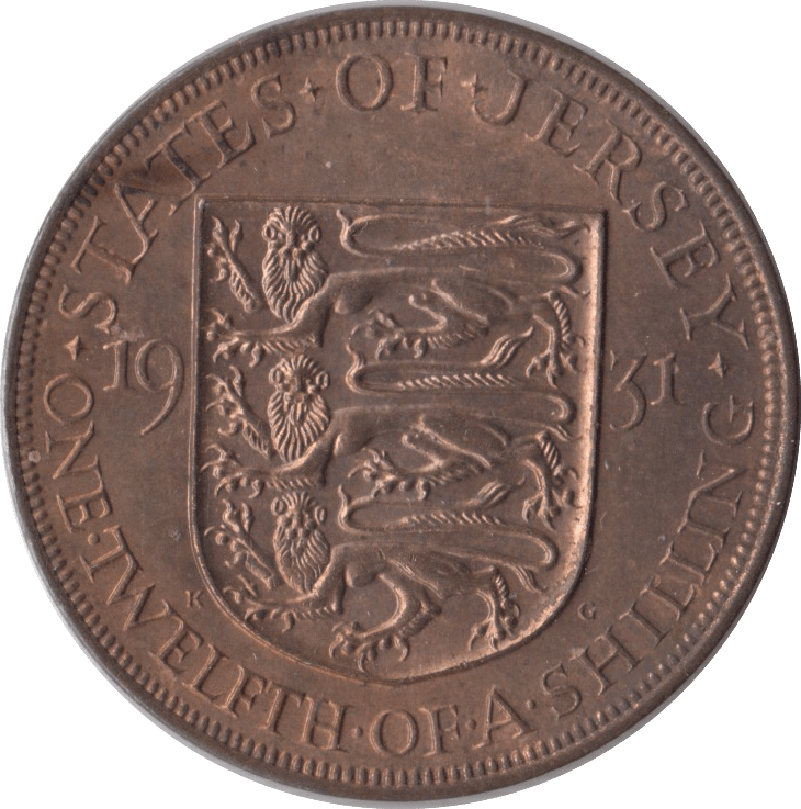 1931 JERSEY 1/12 OF A SHILLING - WORLD COINS - Cambridgeshire Coins
