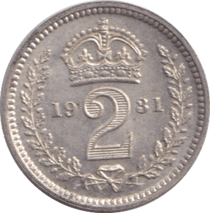 1931 MAUNDY TWOPENCE ( UNC ) - MAUNDY TWOPENCE - Cambridgeshire Coins