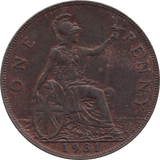 1931 PENNY ( AUNC ) 53 - Penny - Cambridgeshire Coins