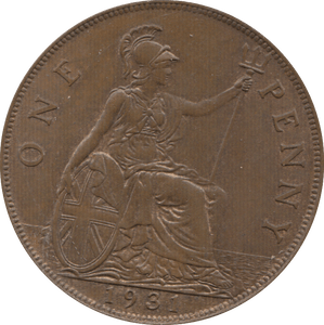 1931 PENNY ( UNC ) 7 - Penny - Cambridgeshire Coins