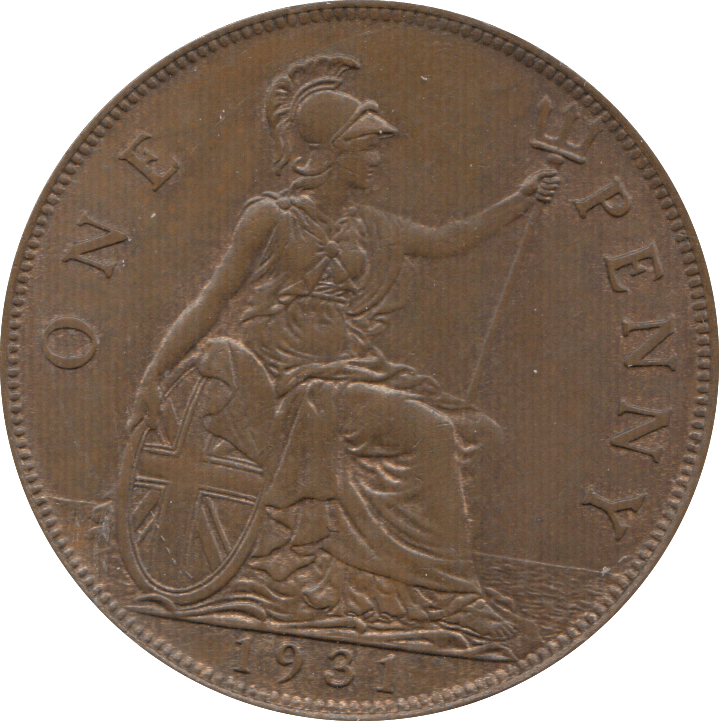 1931 PENNY ( UNC ) 7 - Penny - Cambridgeshire Coins