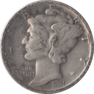 1931 SILVER ONE DIME USA - SILVER WORLD COINS - Cambridgeshire Coins