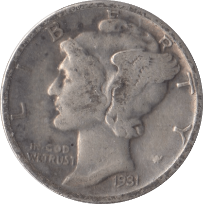 1931 SILVER ONE DIME USA - SILVER WORLD COINS - Cambridgeshire Coins