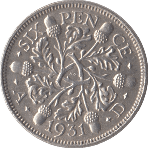 1931 SIXPENCE ( EF ) - Sixpence - Cambridgeshire Coins