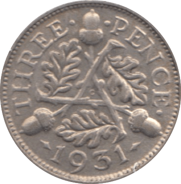 1931 THREEPENCE ( EF ) 2 - threepence - Cambridgeshire Coins
