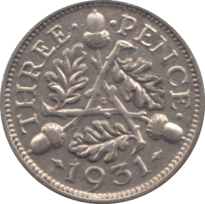 1931 THREEPENCE ( EF ) - threepence - Cambridgeshire Coins