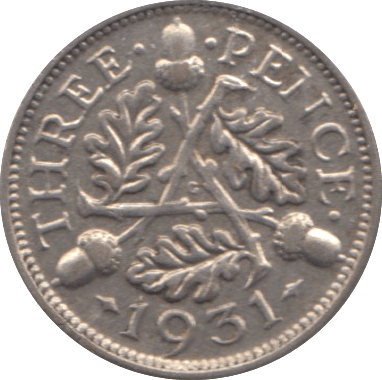 1931 THREEPENCE ( EF ) - threepence - Cambridgeshire Coins