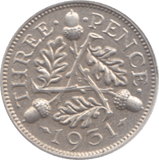 1931 THREEPENCE ( UNC ) 23 - Threepence - Cambridgeshire Coins
