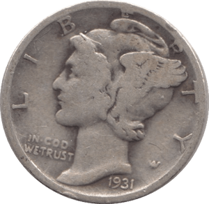1931 USA SILVER DIME DENVER MINT - SILVER WORLD COINS - Cambridgeshire Coins